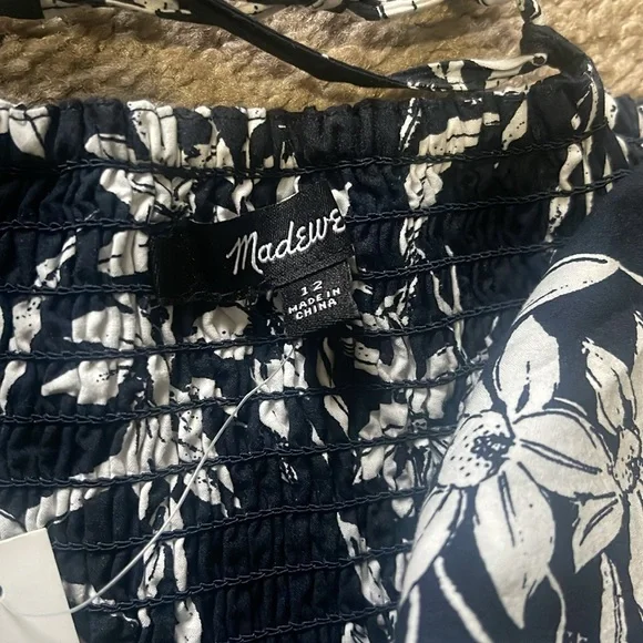 Madewell Smocked Halter Midi Dress in Poplin - Picture 10 of 10